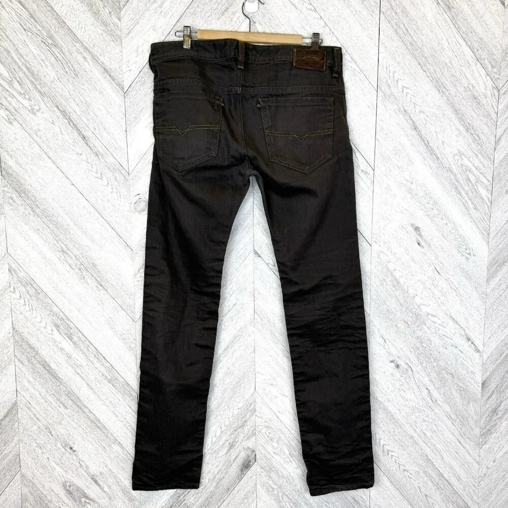 Diesel Jeans Thavar Slim Skinny Mens Size 34x34 Gray Denim 100% Cotton